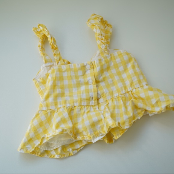 Janie and Jack Gingham Bow Top for little girls size 3 - Picture 3 of 6